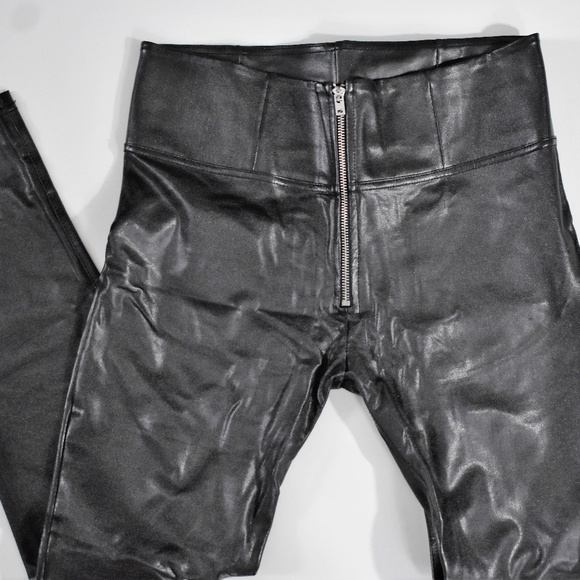 Freddy High Waist Full Length WR.UP Faux Leather Freddy WR.UP Black Faux Leather Pants | High Waist, Full